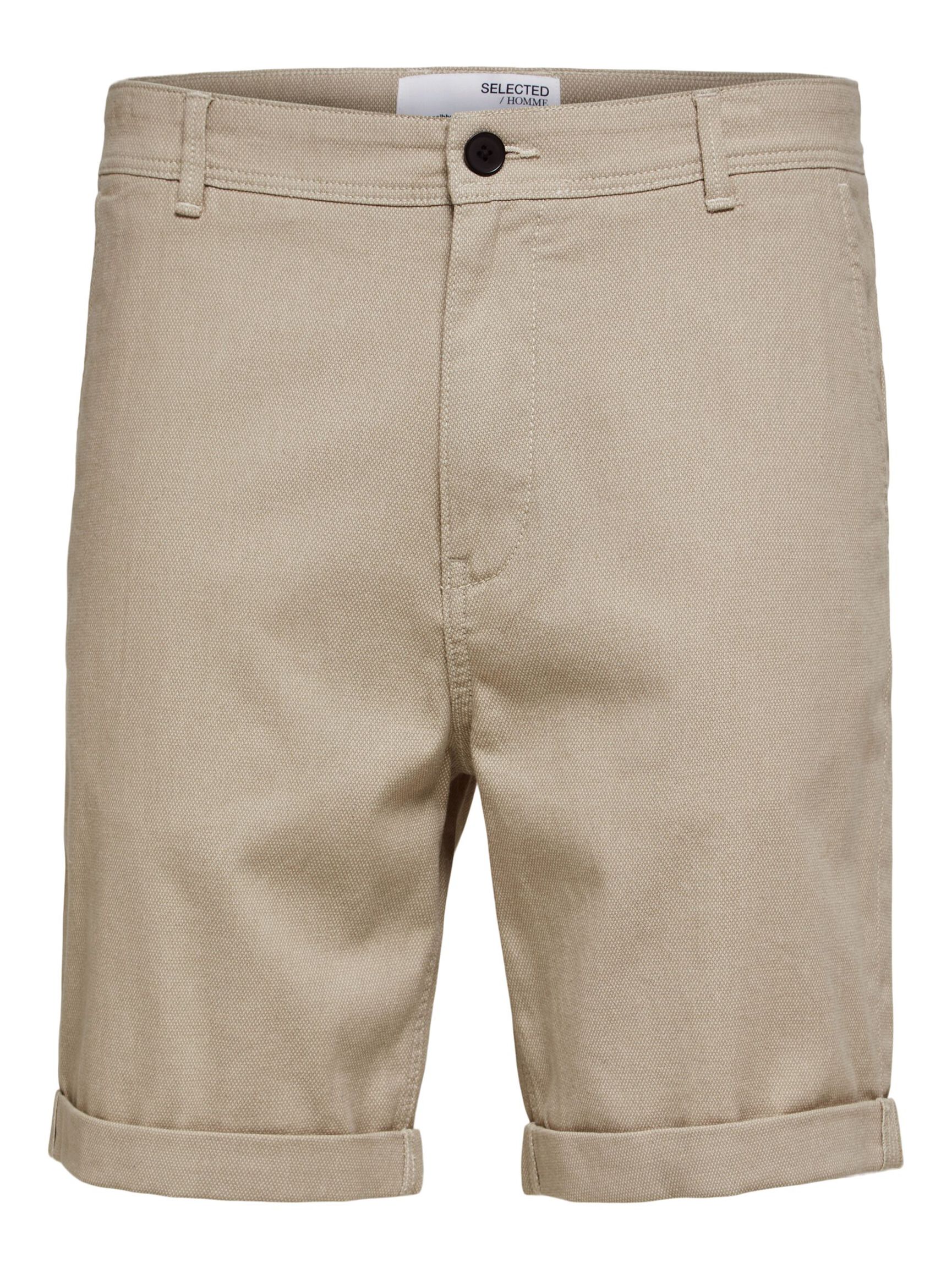 COTTON CHINO SHORTS, Crockery, highres