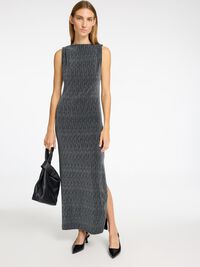 GLITZER MAXIKLEID, Black, highres