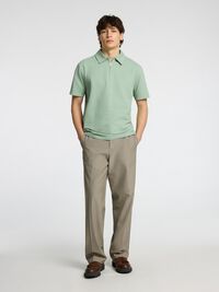 SEERSUCKER POLO SHIRT, Iceberg Green, highres