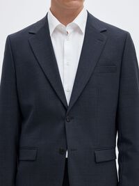 WOOL BLEND BLAZER, Sky Captain, highres