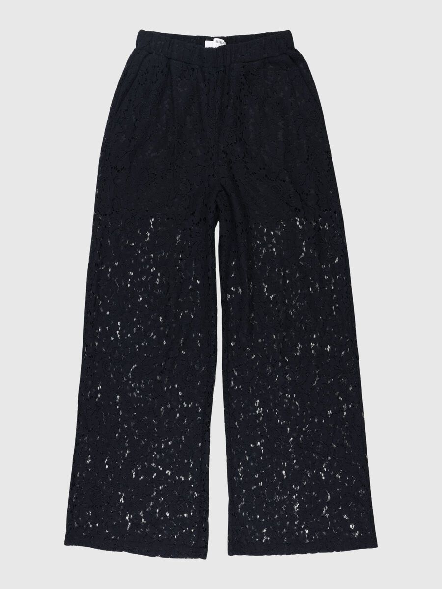 Selected DENTELLE PANTALON TAILLE HAUTE, Black, highres - 80000212_Black_001.jpg