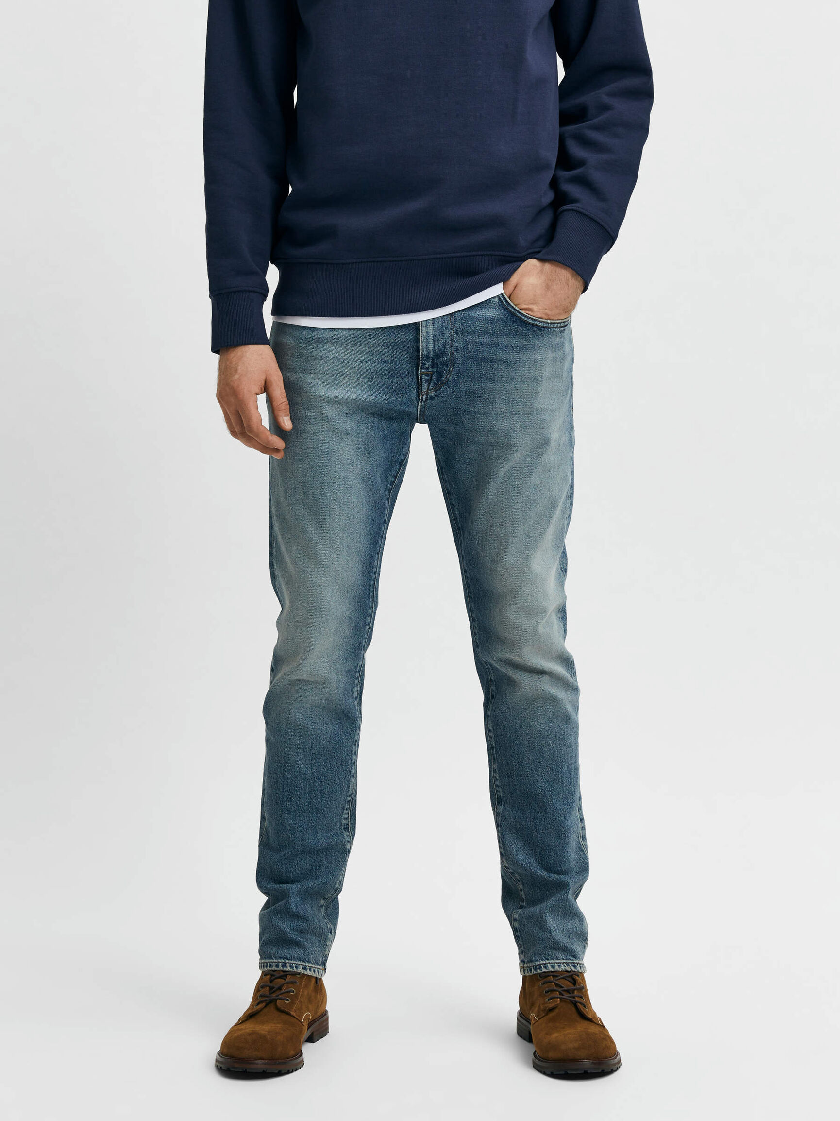 ACABADO DESTEÑIDO JEANS SLIM FIT, Light Blue Denim, highres