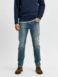 DÉLAVÉ JEAN SLIM, Light Blue Denim, highres