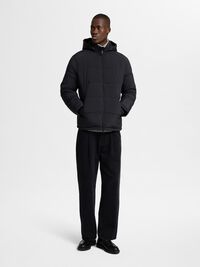GIACCA IMBOTTITA, Black, highres