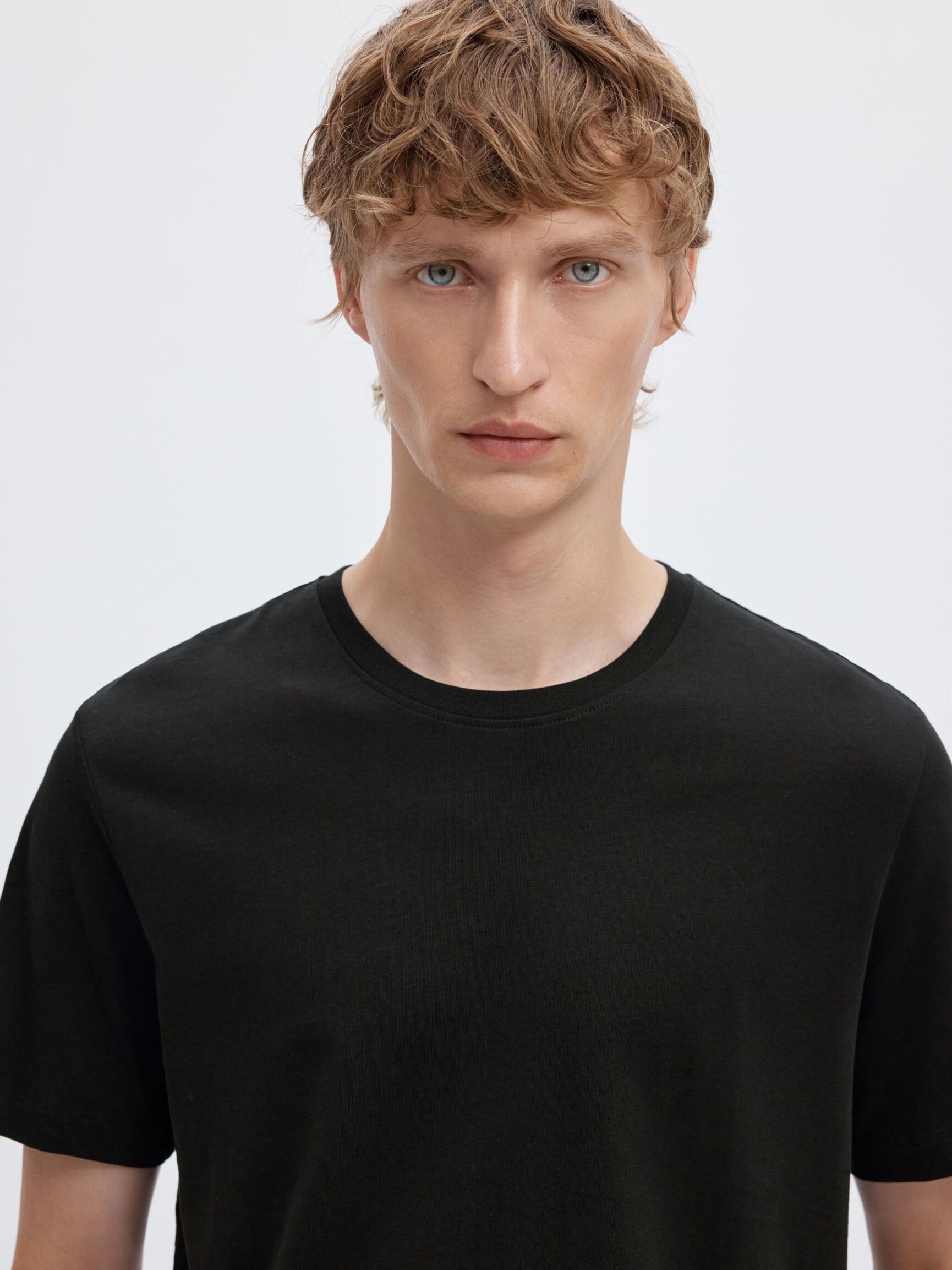 3ER-PACK BAUMWOLL T-SHIRT, Black, highres