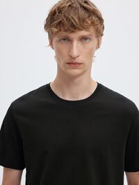 3ER-PACK BAUMWOLL T-SHIRT, Black, highres