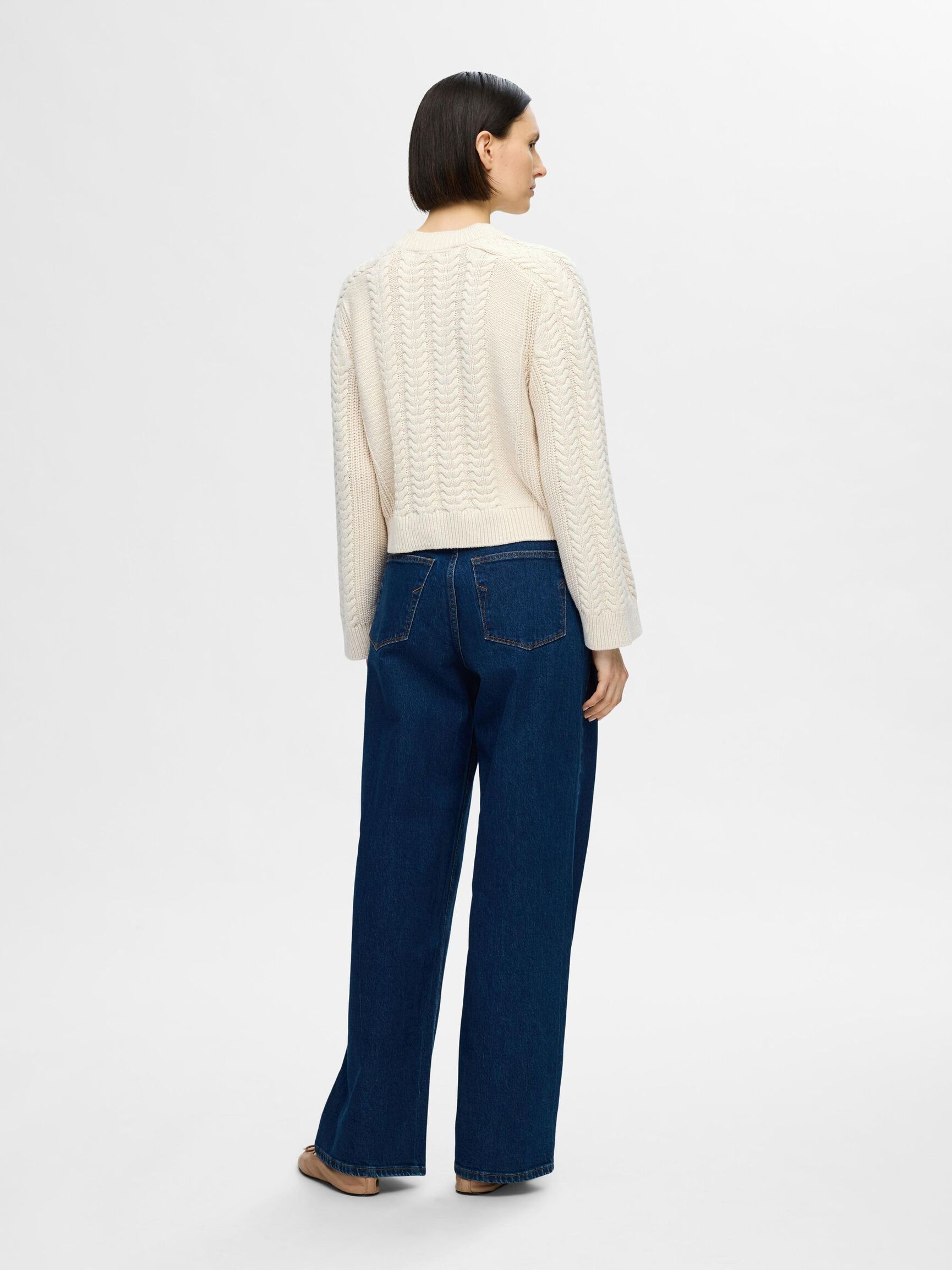 PUNTO ENTRELAZADO JERSEY, Birch, highres