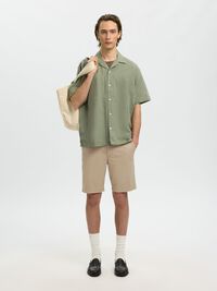 SLIM-FIT CHINO SHORTS, Greige, highres