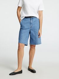 DENIM BERMUDA SHORTS, Medium Blue Denim, highres