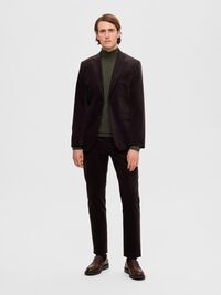 SLIM FIT WOOL BLEND TURTLENECK, Forest Night, highres
