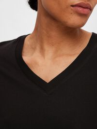 CLASSIC V-NECK T-SHIRT, Black, highres