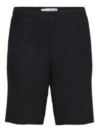 RIBBED SHORTS, Black, highres