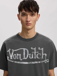 PRINTED CREWNECK T-SHIRT, Forged Iron, highres