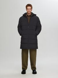LANGE WATTIERTE JACKE, Black, highres