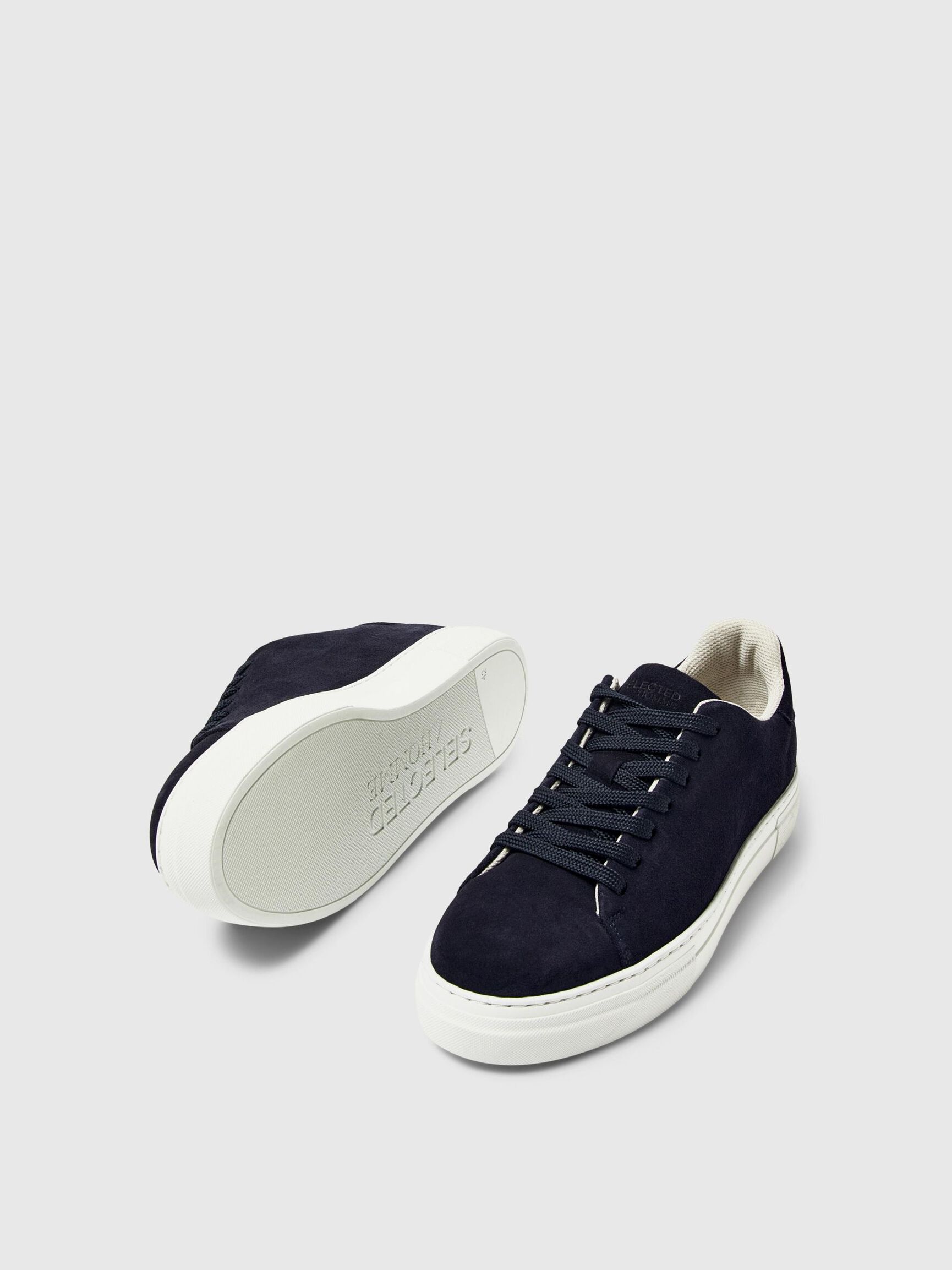 CHUNKY SUEDE  TRAINERS, Dark Navy, highres