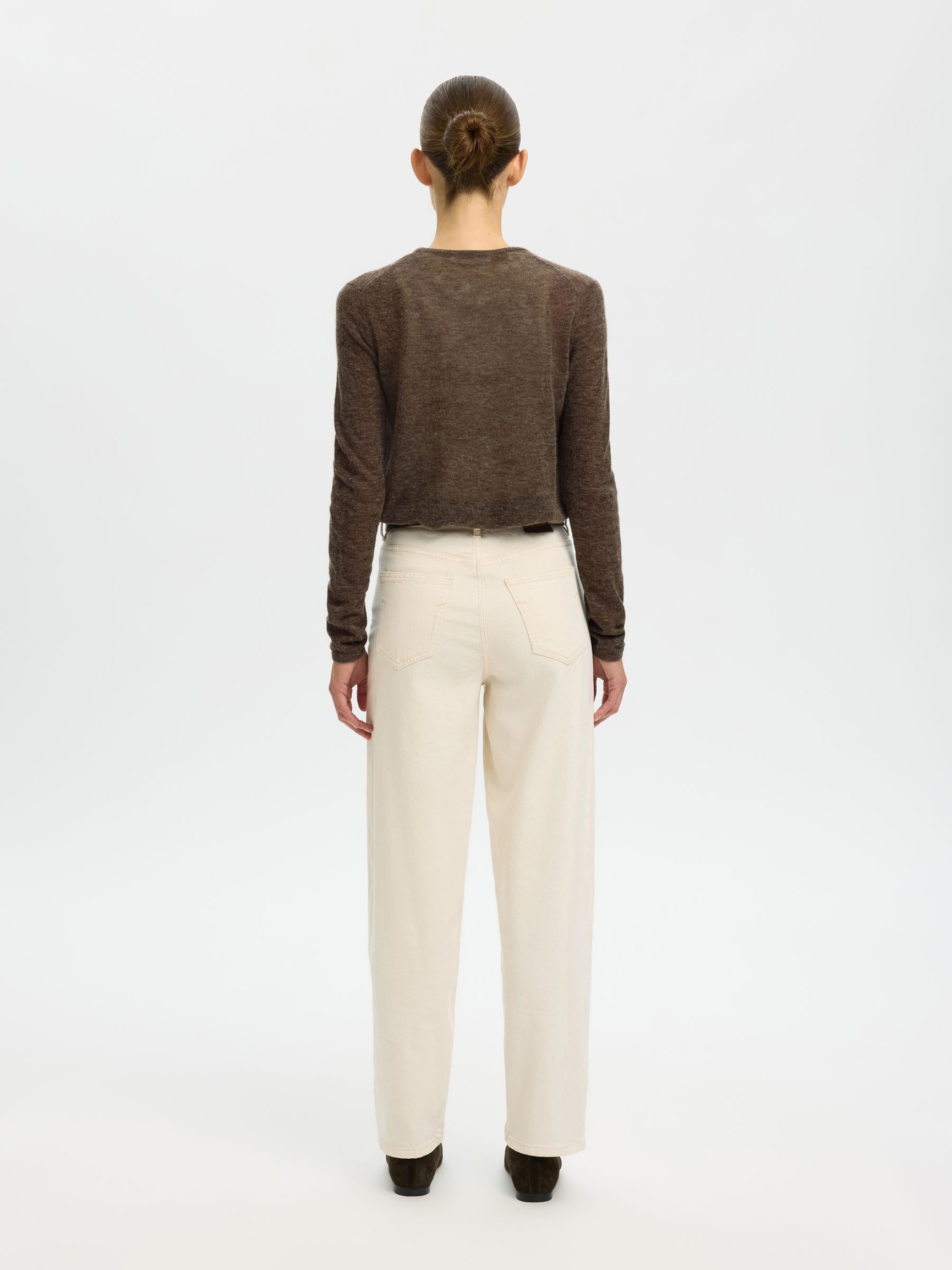 LANGARM STRICKJACKE, Chocolate Chip, highres