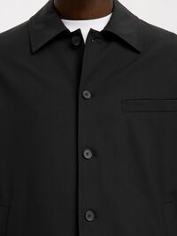TAILORED OVERSHIRT, Black, highres