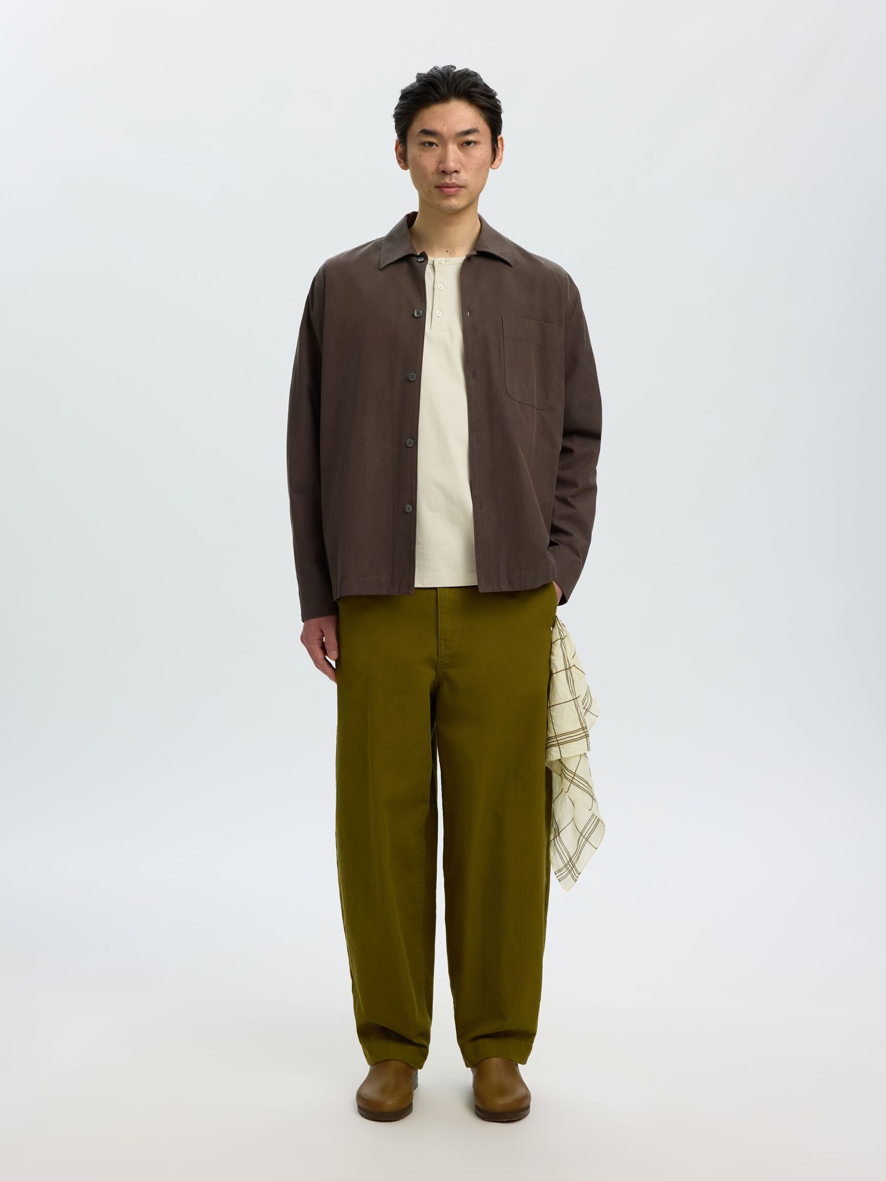 LANGE MOUWEN T-SHIRT, Silver Birch, highres