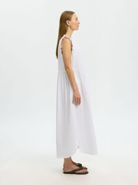TAILLENGÜRTEL MAXIKLEID, Bright White, highres