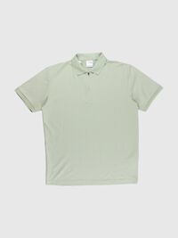ZIPPER POLO SHIRT, Desert Sage, highres