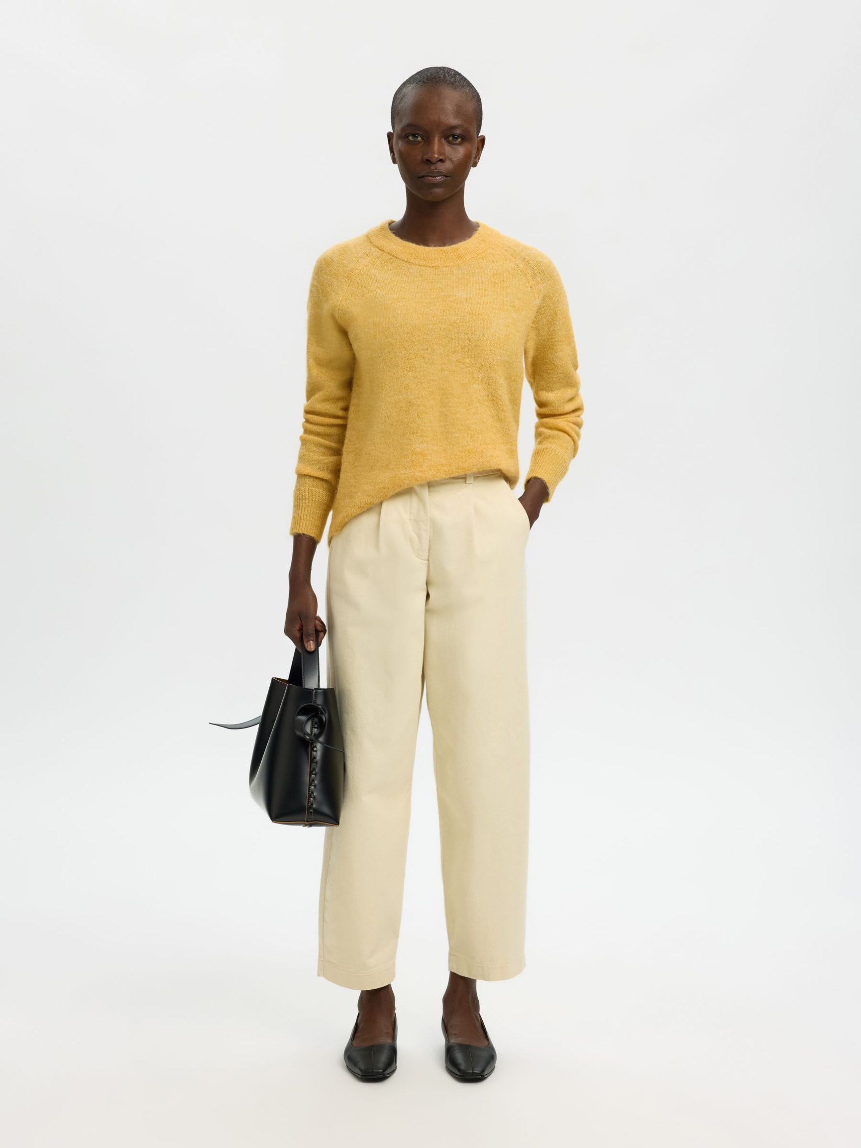 WOLLMIX JUMPER, Ochre, highres