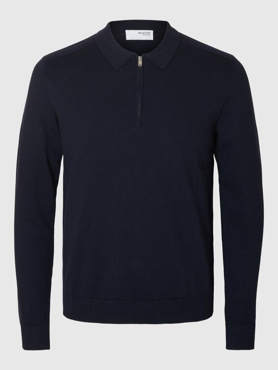 Selected STRICK LANGARM-POLOSHIRT, Navy Blazer, highres - 16094271_NavyBlazer_1113639_001.jpg
