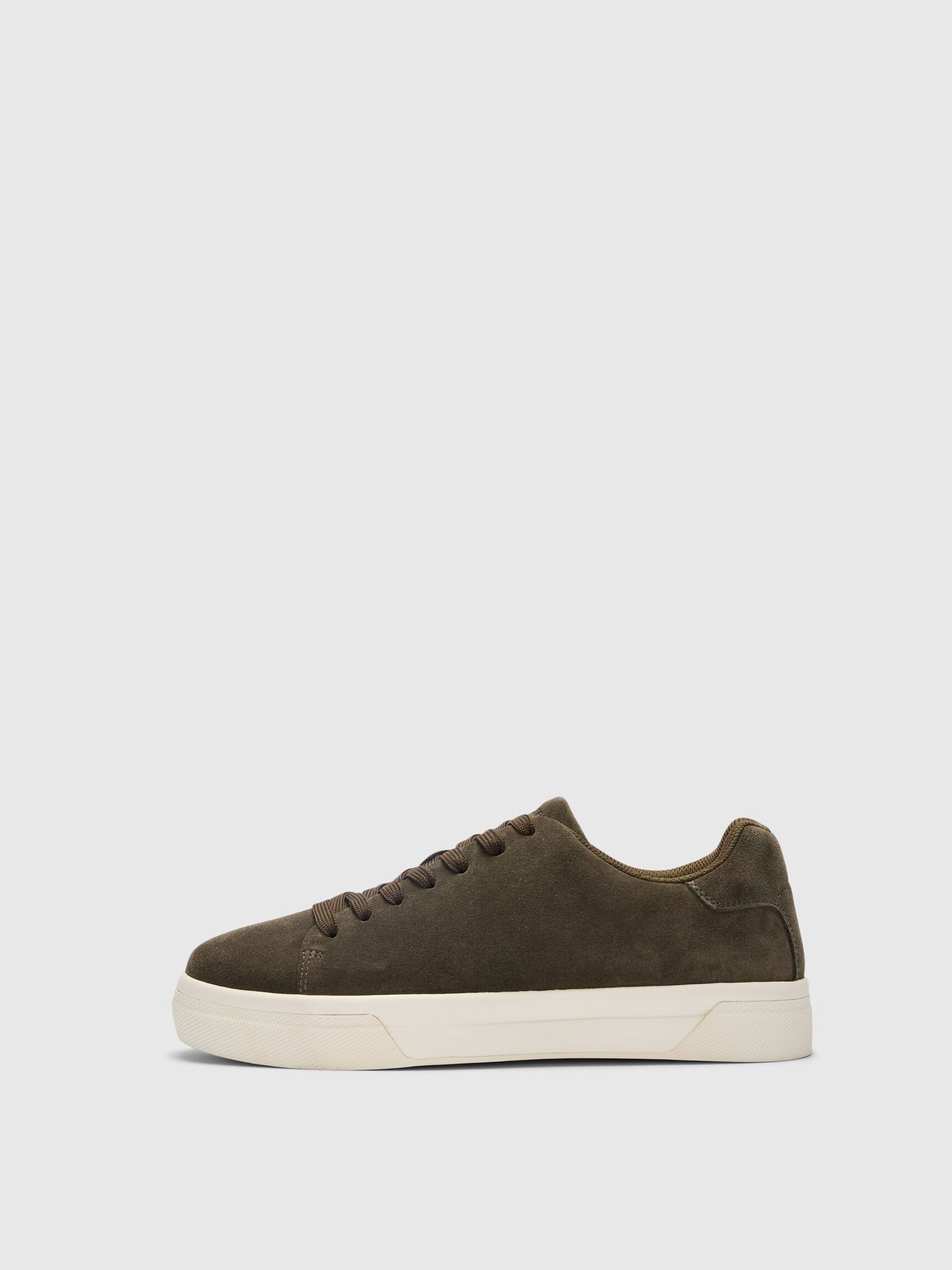 SUEDE TRAINERS, Olive Night, highres