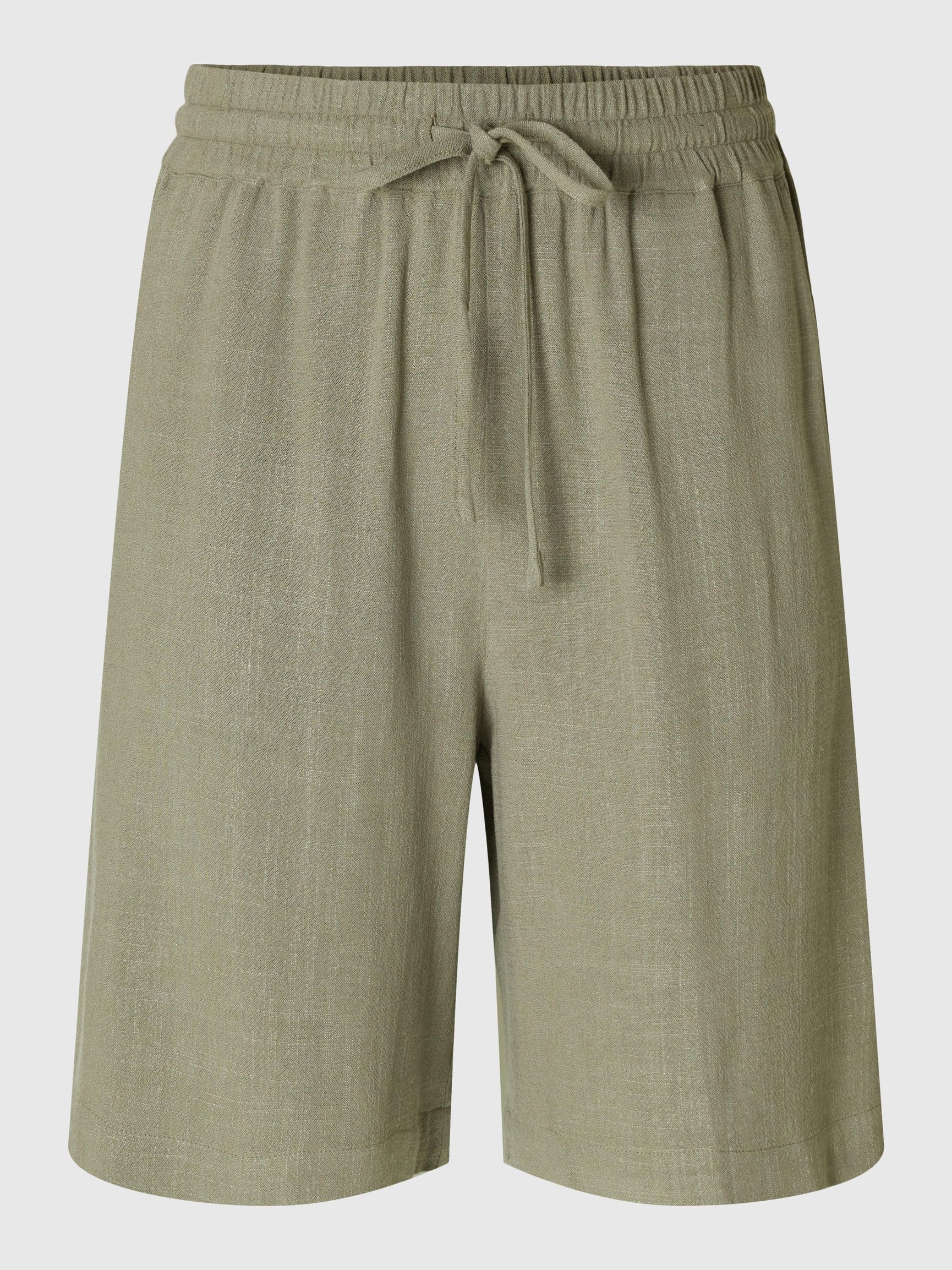 VISCOSE BLEND SHORTS, Vetiver, highres