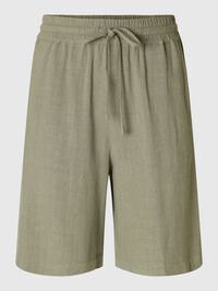 VISCOSE BLEND SHORTS, Vetiver, highres