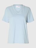 Selected KLASSISCHES V-NECK T-SHIRT, Cashmere Blue, highres - 16087922_CashmereBlue_001.jpg