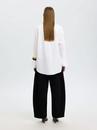 COTTON OVERSIZED SHIRT, Bright White, highres