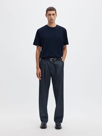 BOMULL KORTERMET CREW NECK-T-SKJORTE, Sky Captain, highres