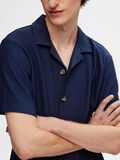 Selected GERIPPTES CUBAN COLLAR KURZARMHEMD, Black Iris, highres - 16090778_BlackIris_006.jpg