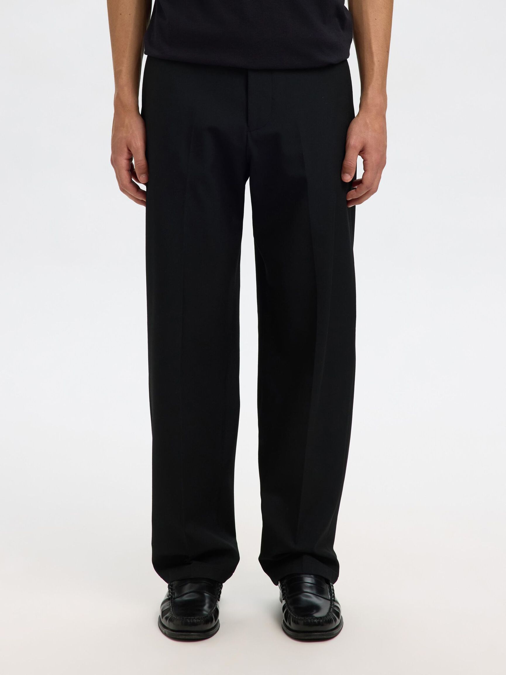 220 LOOSE-FIT TROUSERS, Black, highres