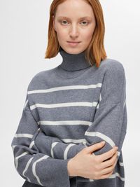 DZIERGANY SWETER, Medium Grey Melange, highres