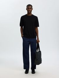 COTON T-SHIRT, Black, highres