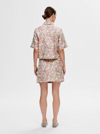 JACQUARD FLORAL MINI-JUPE, Snow White, highres