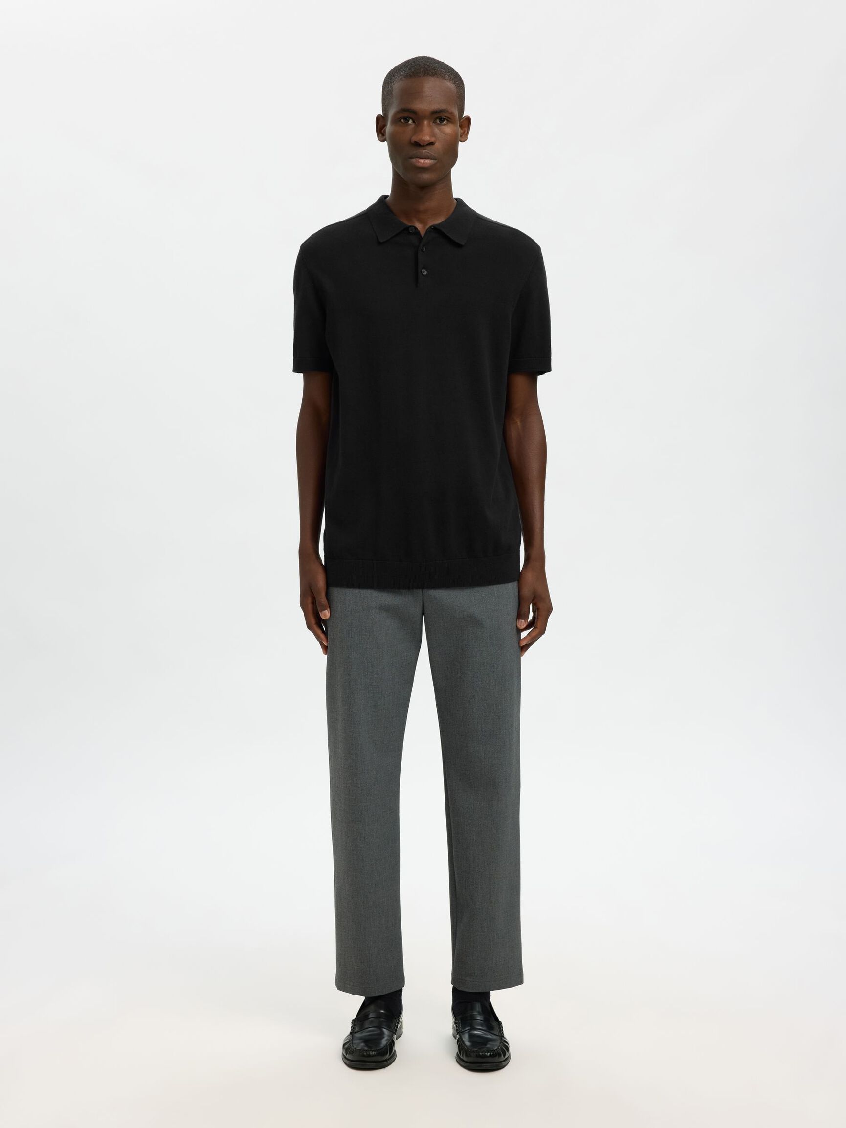 EN MAILLE POLO, Black, highres
