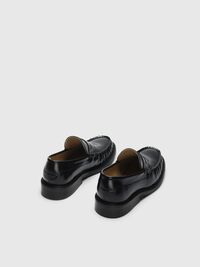 CLASSIC LEATHER LOAFERS, Black, highres