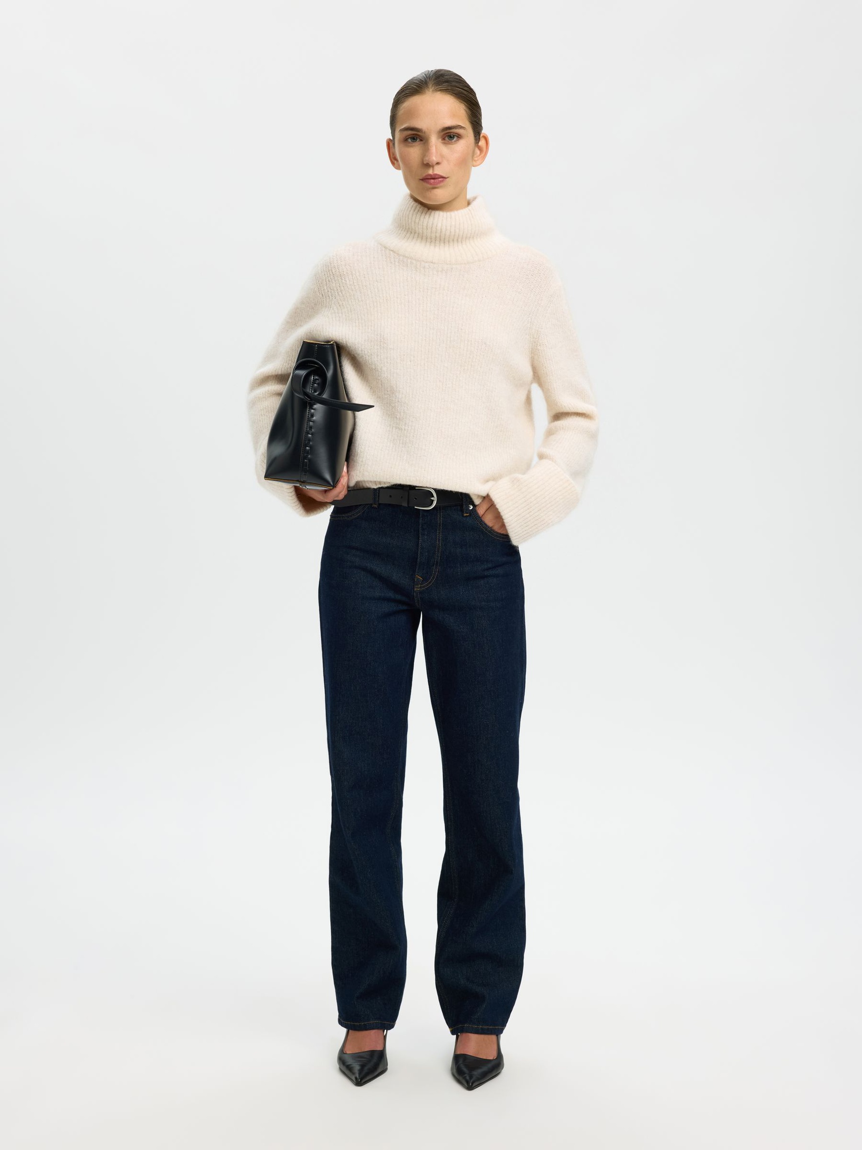 ROLLKRAGEN WOLLGEMISCH PULLOVER, Birch, highres