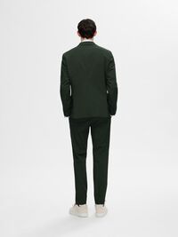 COUPE SLIM EN VISCOSE MÉLANGÉE BLAZER, Forest Night, highres