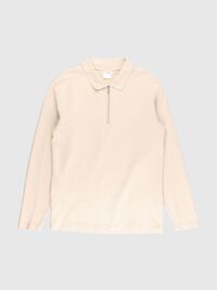 LONG SLEEVED ZIPPED SWEATSHIRT, Fog, highres