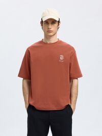 LOOSE FIT PRINTED T-SHIRT, Etruscan Red, highres