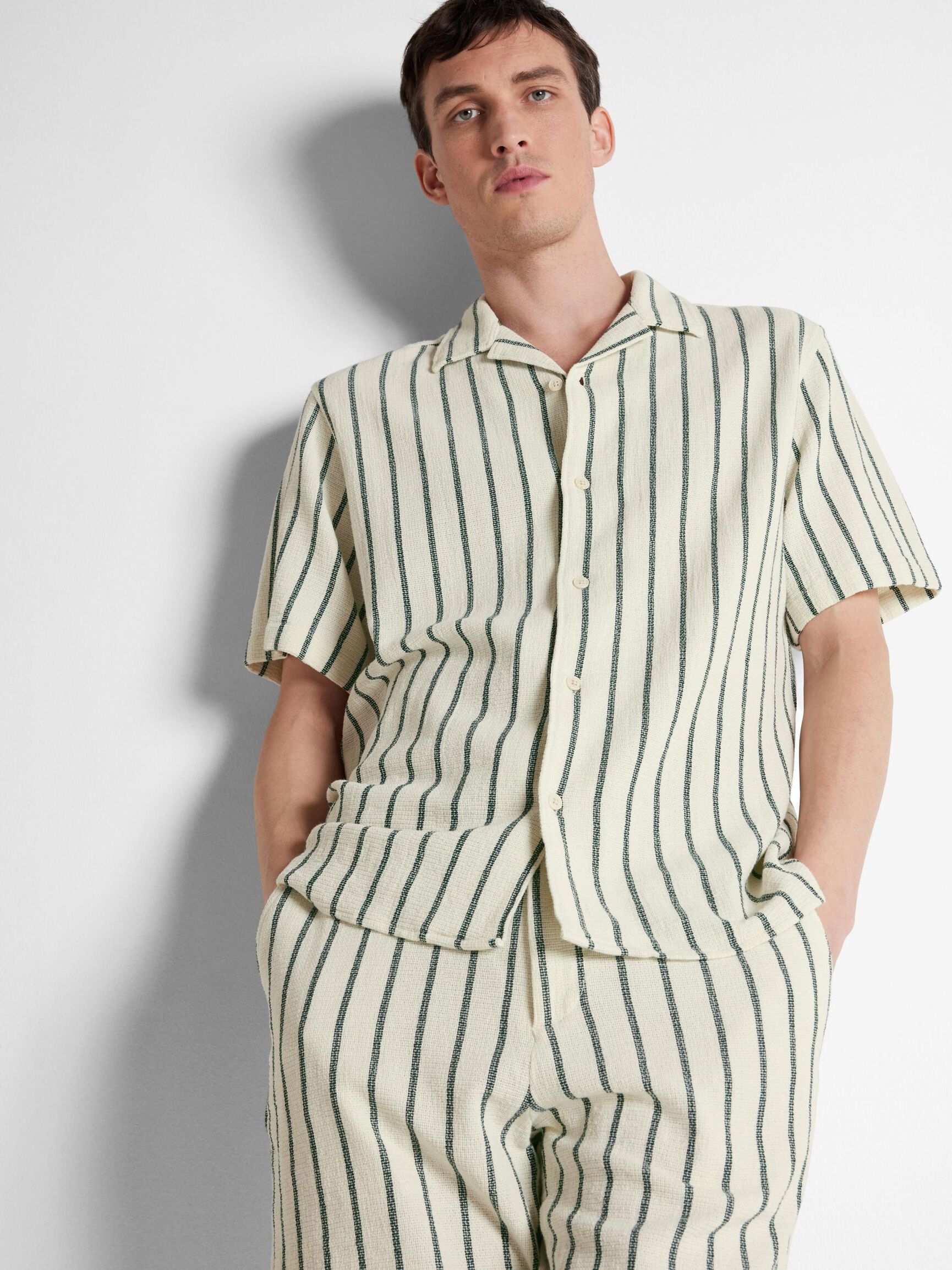 COTTON SHORT SLEEVED SHIRT, Eden, highres