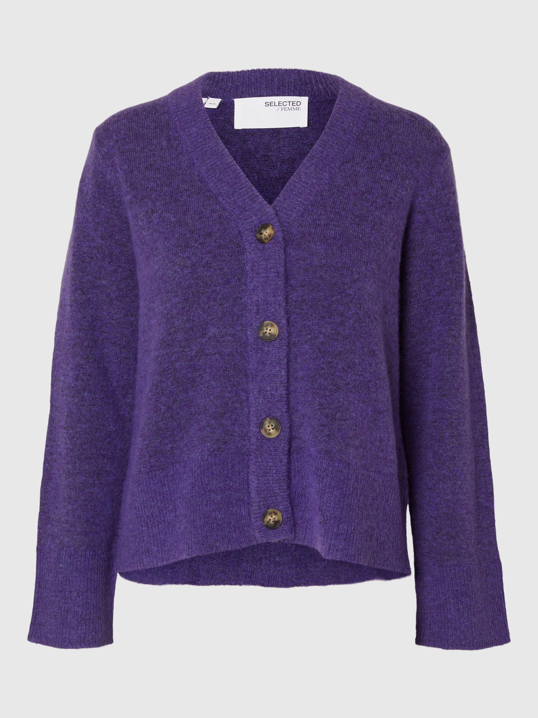 LOOSE FIT WOOL BLEND CARDIGAN, Liberty, highres