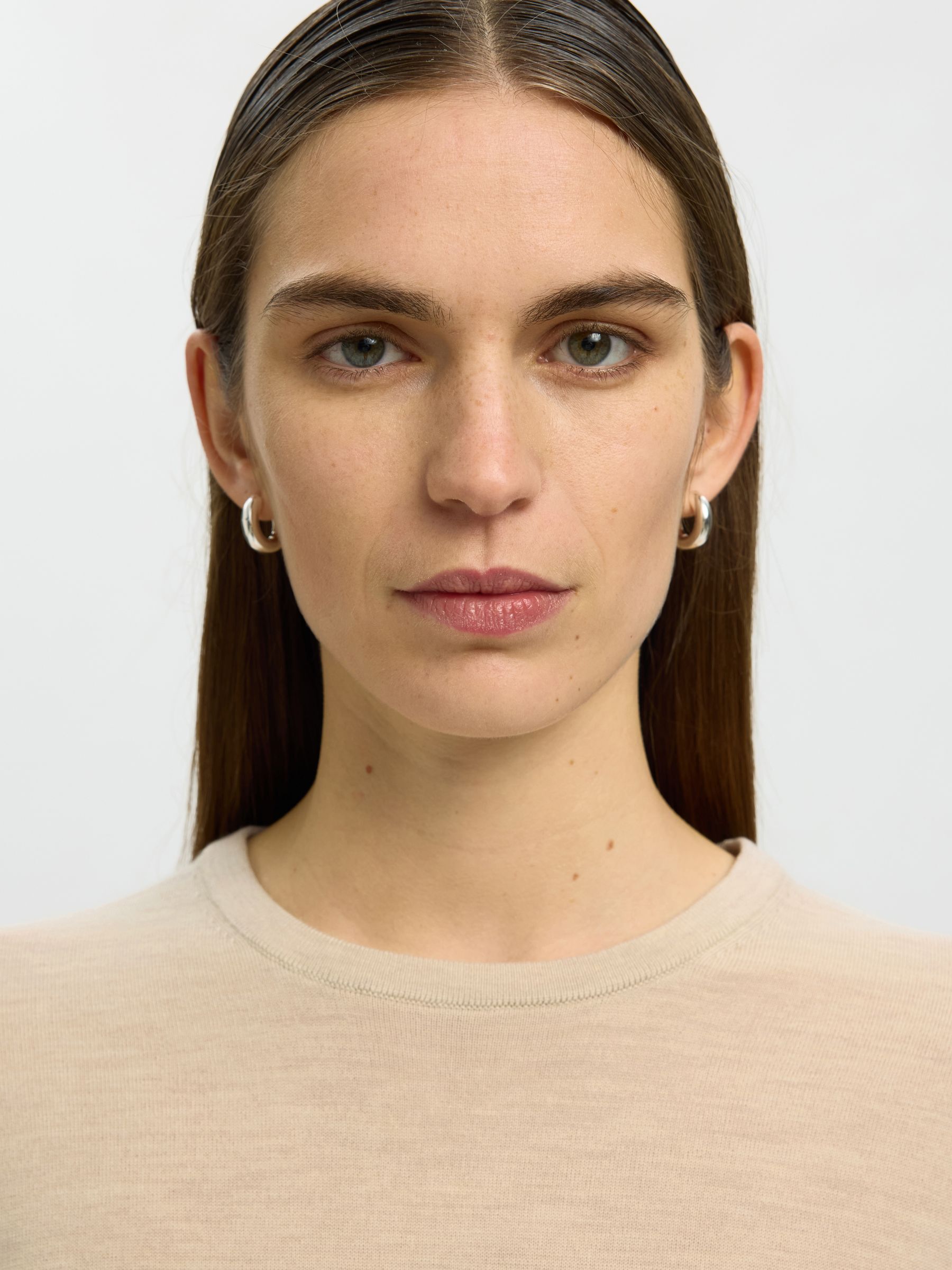 100% MERINO WOOL PULLOVER, Oatmeal, highres