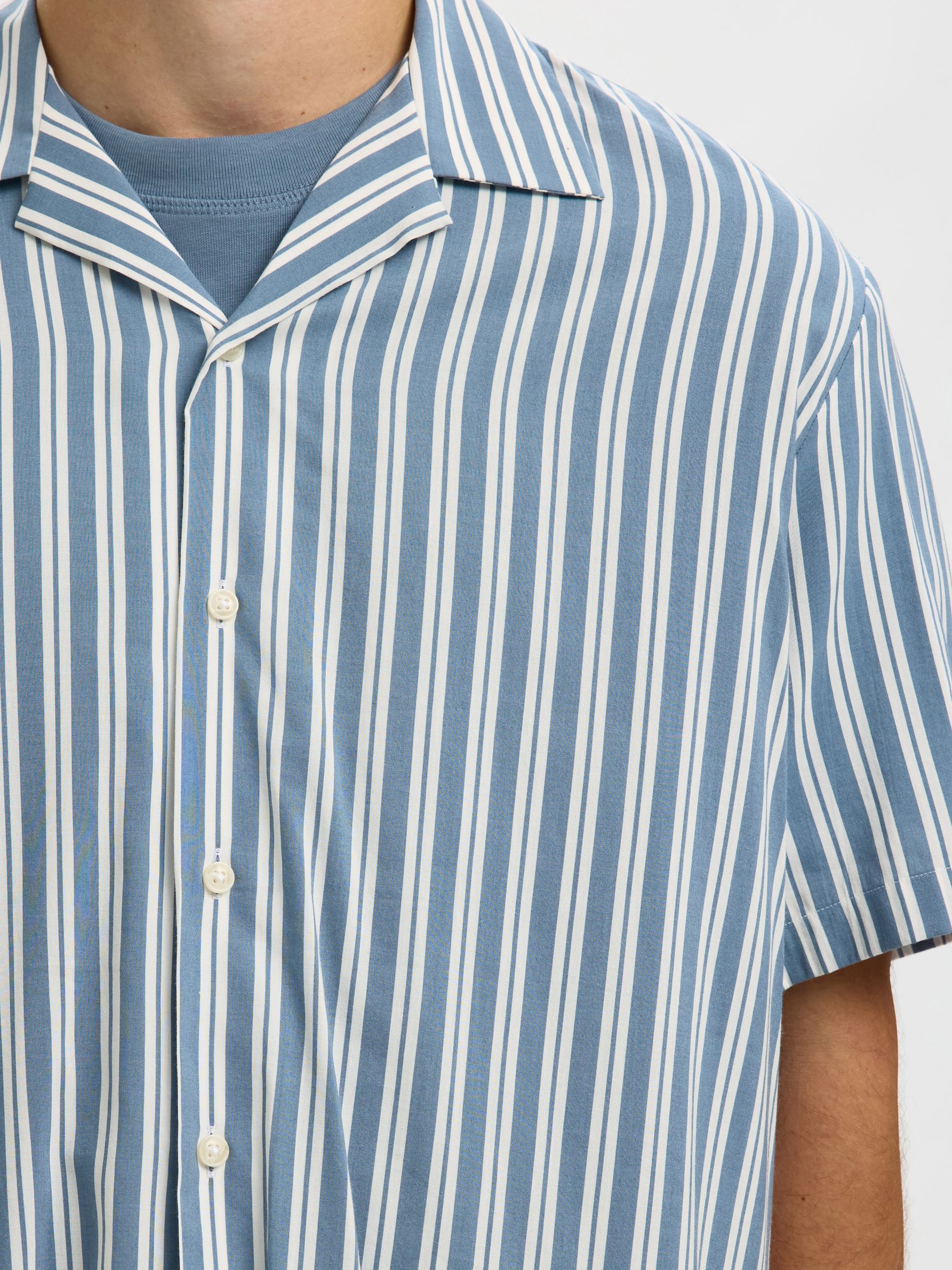 PRINTED SHORT SLEEVED SHIRT, Blue Mirage, highres