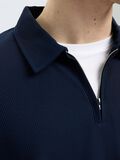 Selected HALF ZIP PLISSE POLO SHIRT, Black Iris, highres - 16094291_BlackIris_006.jpg