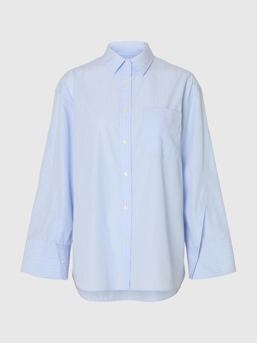 Selected OVERSIZED STRIPED SHIRT, Cashmere Blue, highres - 16099052_CashmereBlue_1214463_001.jpg