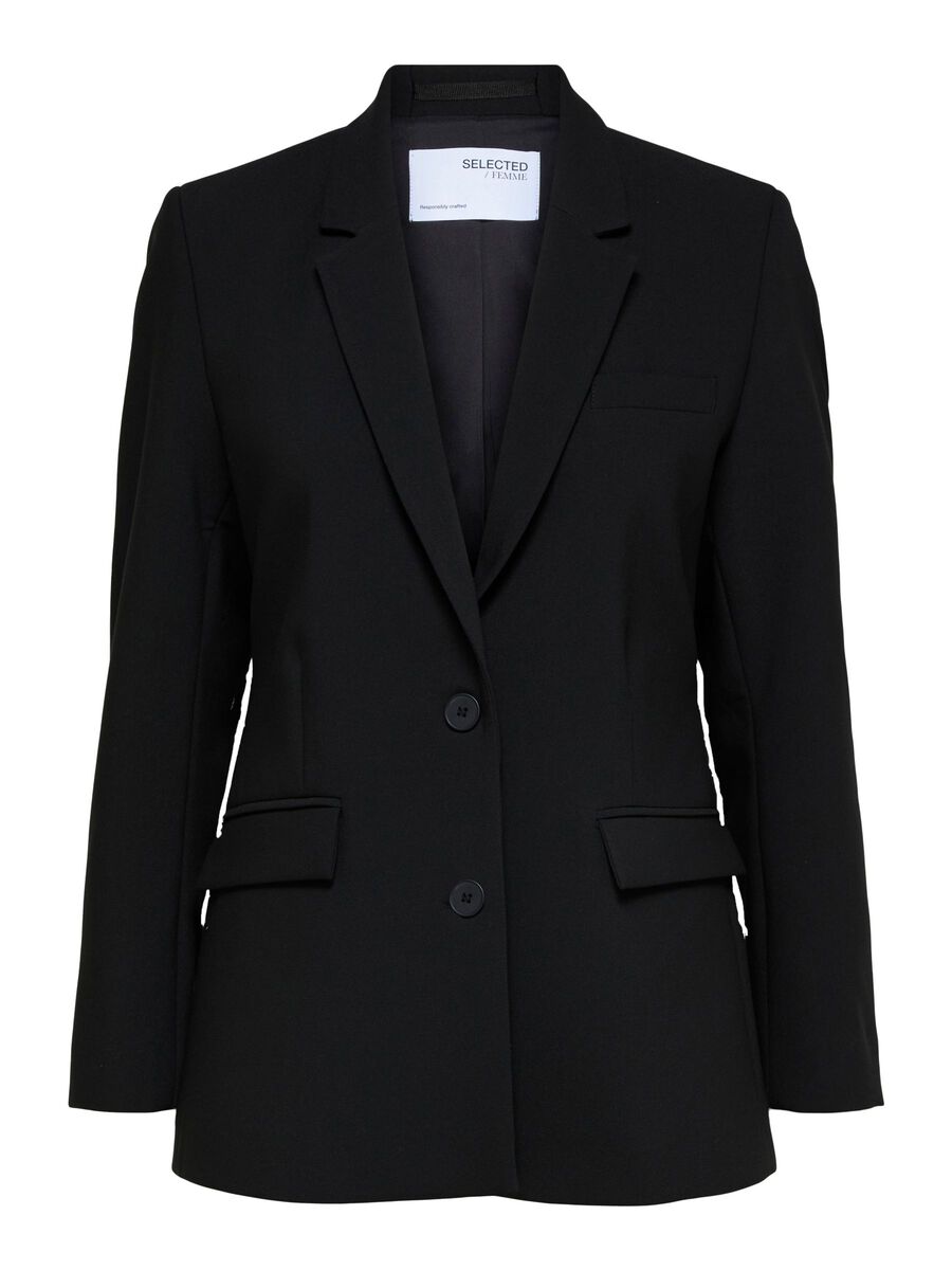Selected CLASSIC SINGLE-BREASTED BLAZER, Black, highres - 16074076_Black_001.jpg